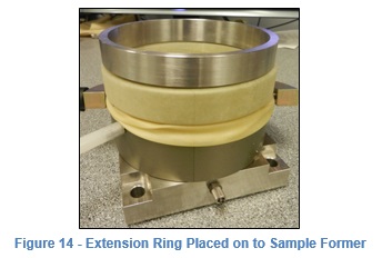 Figure 14 Extension Ring Placed on to Sample Former