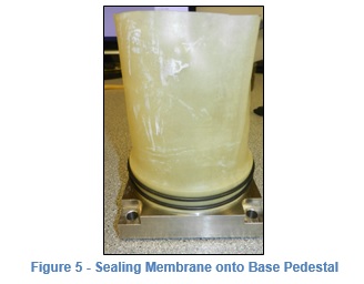 Figure 5 Sealing Membrane onto Base Pedestal